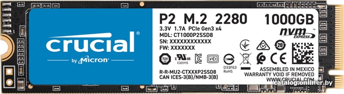 

SSD Crucial P2 2TB CT2000P2SSD8