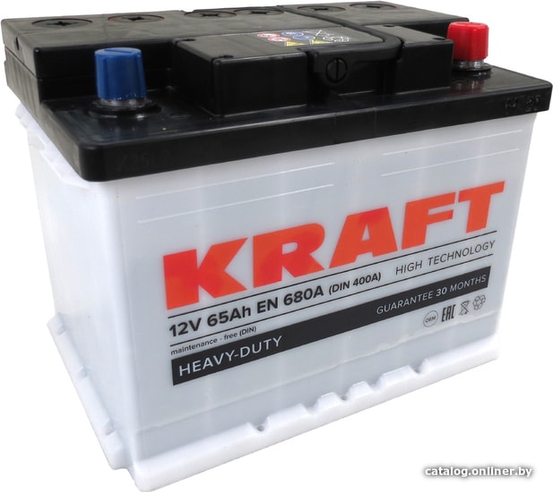 

Автомобильный аккумулятор KRAFT 65 R KR65.0