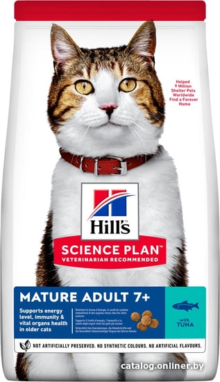 

Сухой корм для кошек Hill's Science Plan Mature Adult 7+ Tuna 1.5 кг