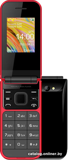 

Кнопочный телефон Uniwa F2720 (красный)