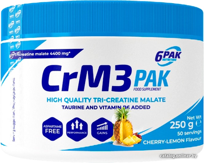 

Креатин малат с таурином 6PAK Nutrition CrM3 (ананас, 250 г)