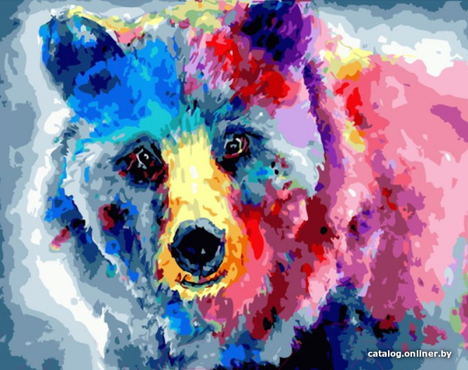 

Картина по номерам PaintBoy Красочный медведь GX30839