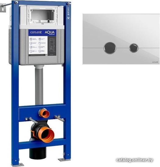 

Инсталляция для унитаза Cersanit Aqua Smart M 40 63475 + P-BU-STE/Whg/Gl