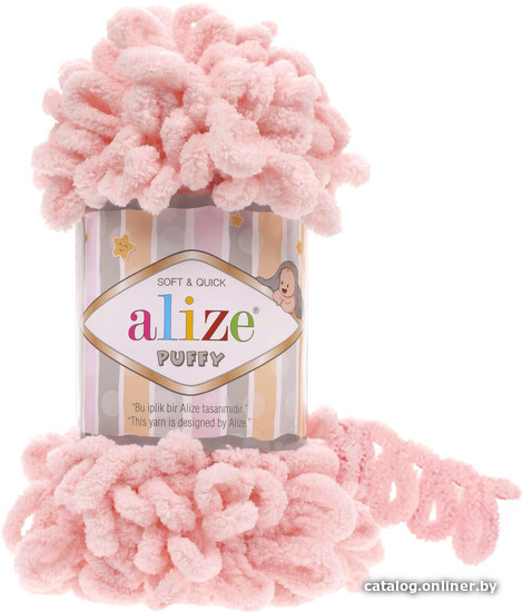 

Пряжа для вязания Alize Puffy 639 (9 м, нежный персик)