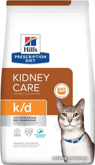 

Сухой корм для кошек Hill's Prescription Diet Kidney Care k/d Ocean Fish 3 кг