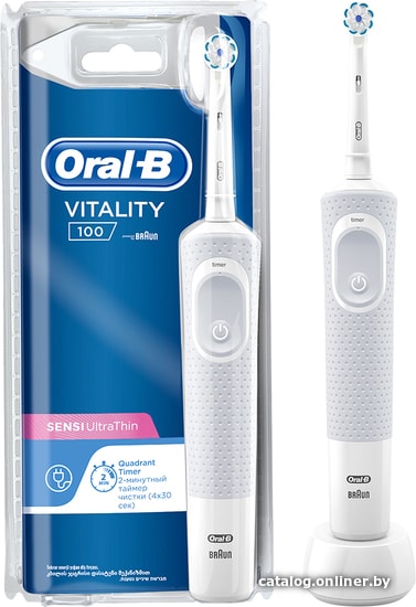 

Электрическая зубная щетка Oral-B Vitality 100 Sensi White D100.413.1 (белый)