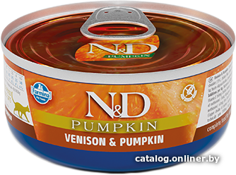 

Консервированный корм для кошек Farmina N&D Pumpkin Venison & Pumpkin (с олениной и тыквой) 70 г
