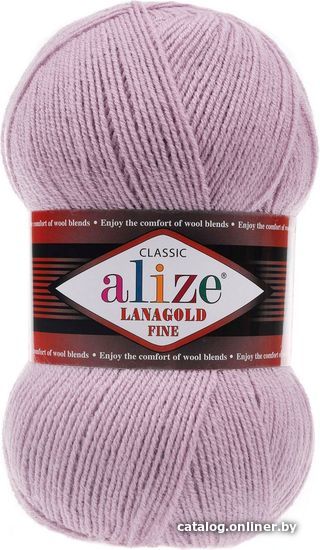 

Пряжа для вязания Alize Lanagold Fine 505 (390м, светло-сиреневый)