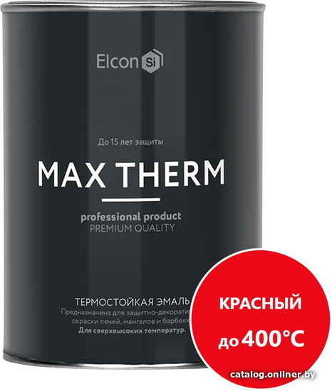 

Эмаль Elcon Термостойкая до 400C 0.8 кг (красный)