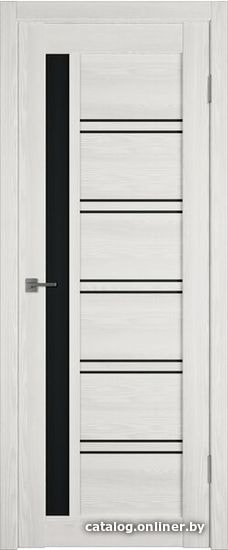 

Межкомнатная дверь Atum Pro Х38 60x200 (bianco р, стекло black gloss)