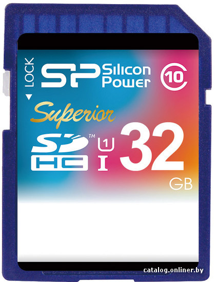 

Карта памяти Silicon-Power SDHC Superior UHS-1 (Class 10) 32 GB (SP032GBSDHCU1V10)