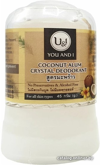 

Дезодорант-кристалл U&I Кокос 45 г