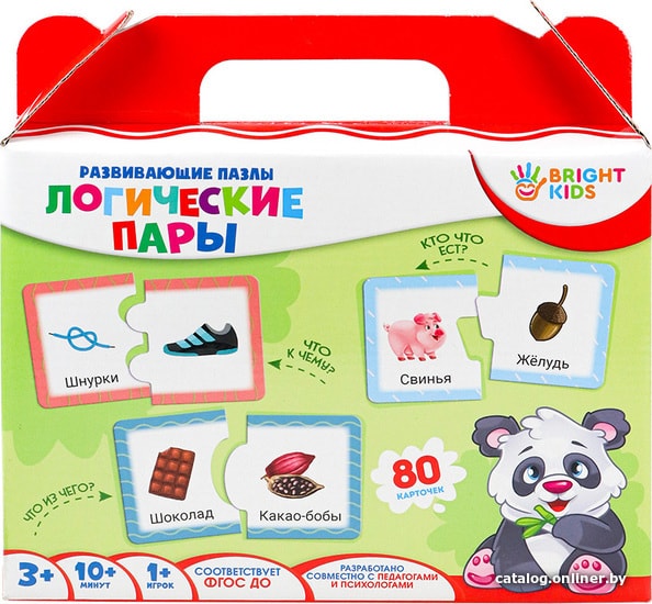 

Мозаика/пазл Bright Kids Развивающие пазлы. Логические пары ИН-9366