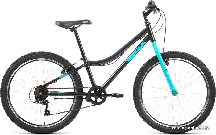 

Велосипед Altair MTB HT 24 1.0 2022 (черный/голубой)