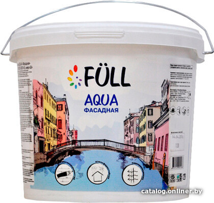 

Краска Full Aqua фасадная 5 л (белый матовый)