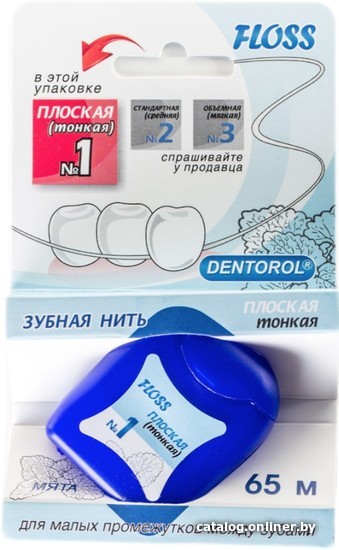 

Зубная нить Dentorol N1 Плоская тонкая 65 м