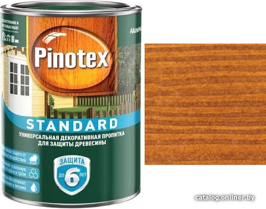 

Пропитка Pinotex Standard (тиковое дерево, 9 л)
