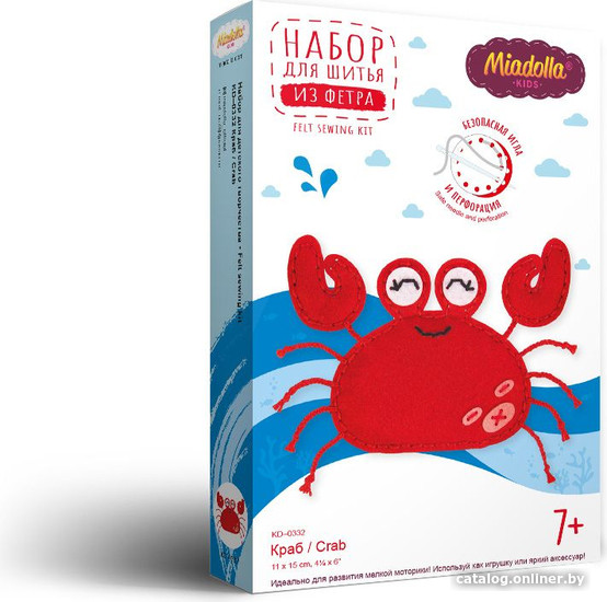 

Набор для создания поделок/игрушек Miadolla Набор для шитья KD-0332 Краб