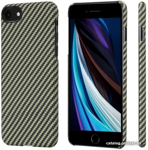 

Чехол для телефона Pitaka MagEZ для iPhone SE 2020 (twill, черный/желтый)