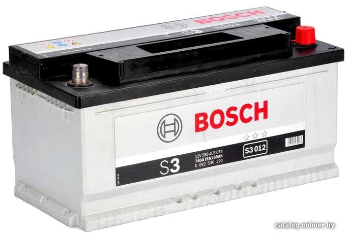 

Автомобильный аккумулятор Bosch S3 012 (588403074) 88 А/ч