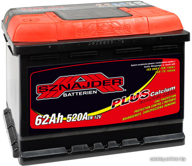 

Автомобильный аккумулятор Sznajder Plus 562 65 (62 А/ч)