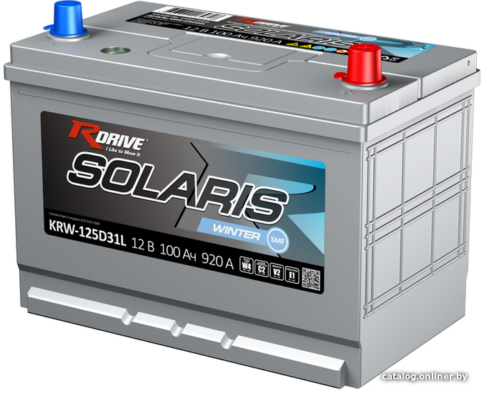 

Автомобильный аккумулятор RDrive Solaris Winter SMF KRW-125D31L (100 А·ч)