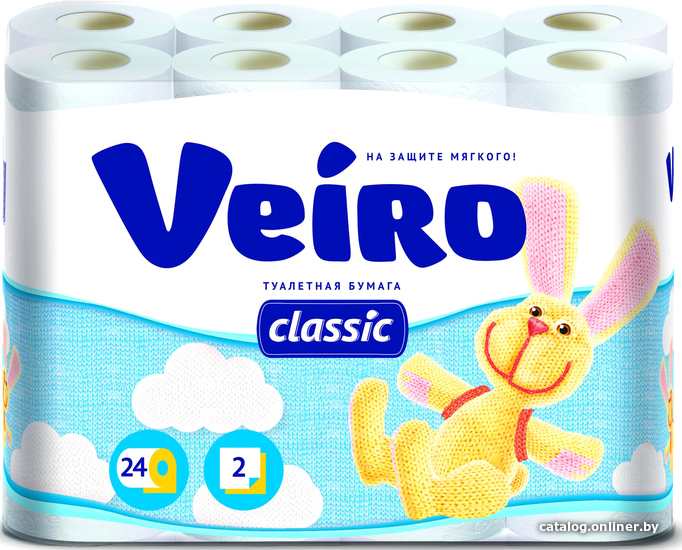 

Туалетная бумага Veiro Classic (2 слоя, 24 рулона)
