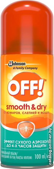 

Спрей от насекомых OFF Smooth & Dry (100 мл)