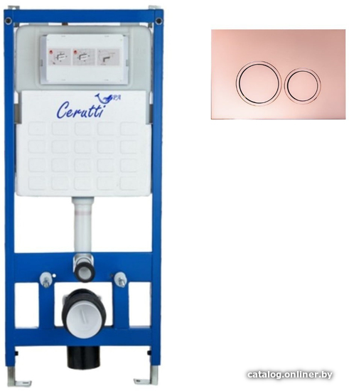 

Инсталляция для унитаза Cerutti Spa CR555+CR05RG (розовое золото)