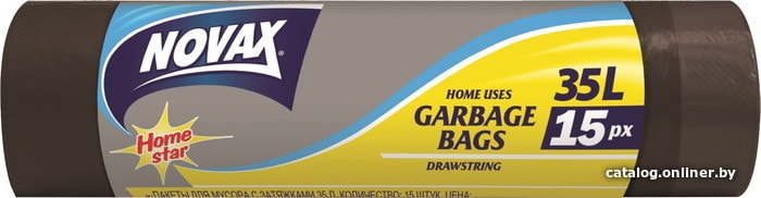 

Пакеты для мусора Novax Plus 35 л 8571042928 (15 шт)