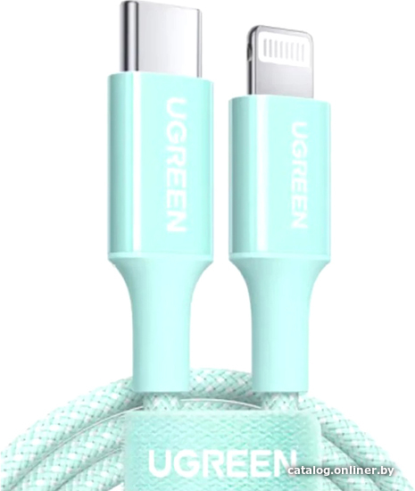 

Кабель Ugreen US532 90449 USB Type-C - Lightning (1 м, зеленый)