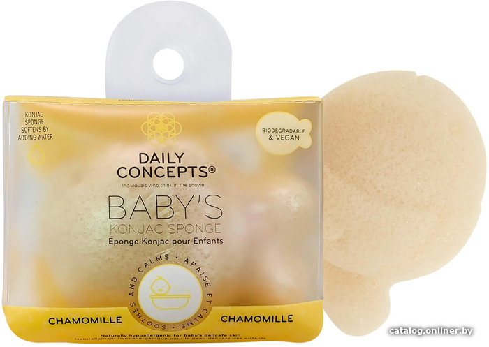 

Губка детская Daily Concepts Your Baby's First Sponge Chamomille DC28