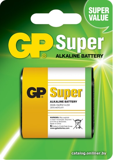 

Батарейка GP Super 3LR12/312A BP