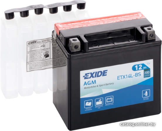 

Мотоциклетный аккумулятор Exide YTX14L-BS (12 А·ч)