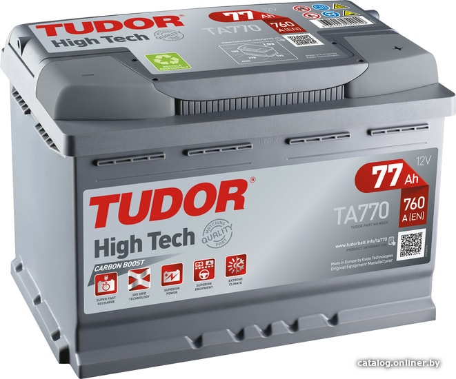 

Автомобильный аккумулятор Tudor High Tech TA770 (77 А·ч)