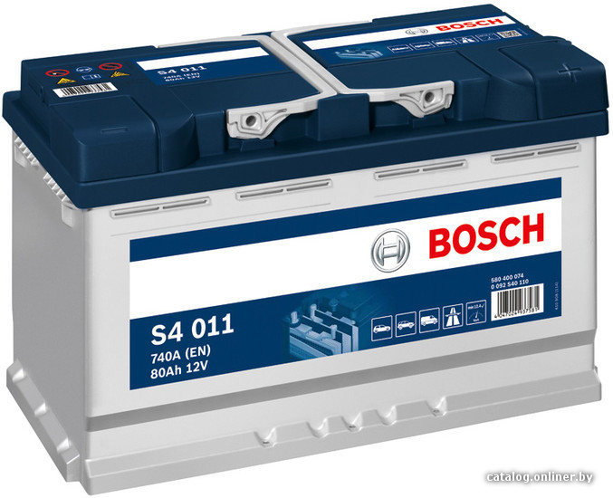 

Автомобильный аккумулятор Bosch S4 011 (580400074) 80 А/ч