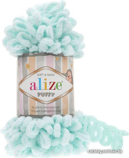 

Пряжа для вязания Alize Puffy 15 100 г 9 м (айсберг)