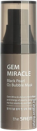 

The Saem Маска для лица кремовая Gem Miracle Black Pearl O2 Bubble Mask 10 мл