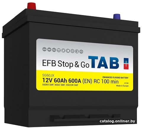

Автомобильный аккумулятор TAB Magic Stop&Go Asia EFB 60 JR (60 А·ч) [212860]