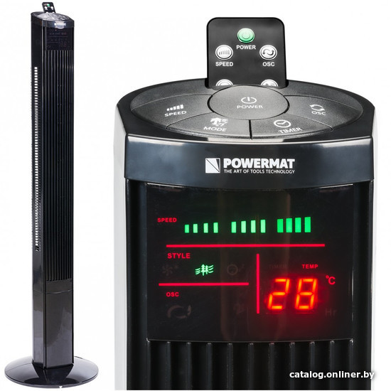 

Колонный вентилятор Powermat Onyx Tower-120