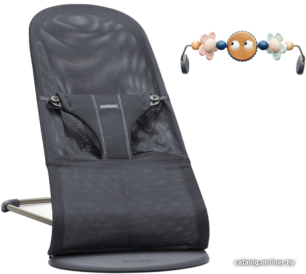 

Шезлонг BabyBjorn Bliss Mesh (с игрушкой, сетка, антрацит)