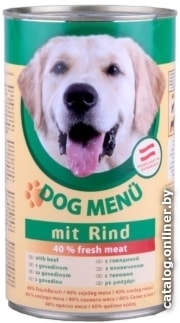

Консервированный корм для собак Dog Menu с говядиной 0.415 кг