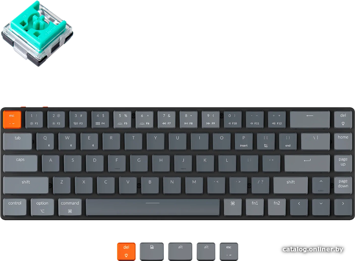 

Клавиатура Keychron K7 Wireless RGB K7-E5 (Keychron Low Profile Optical Mint, нет кириллицы)