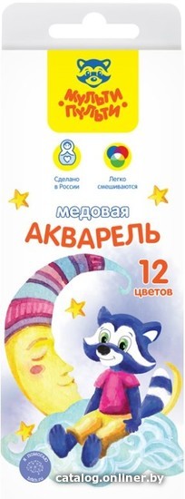 

Акварельные краски Мульти-пульти Енот в сказке АК_43562 (12 цв)