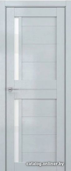 

Межкомнатная дверь Юркас Deform V17 80x200 (грей вуд/стекло lacobel белый лак)