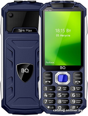 

Кнопочный телефон BQ-Mobile BQ-3586 Tank Max (синий)