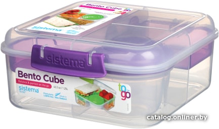 

Контейнер Sistema Bento Cube To Go 21685 (фиолетовый)