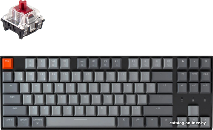 

Клавиатура Keychron K8 White LED K8-O1 (Keychron Optical Red, нет кириллицы)