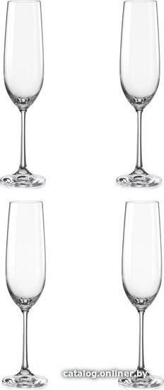 

Набор бокалов для шампанского Bohemia Crystal Viola 40729/190/4