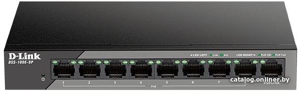 

Неуправляемый коммутатор D-Link DSS-100E-9P/A1A